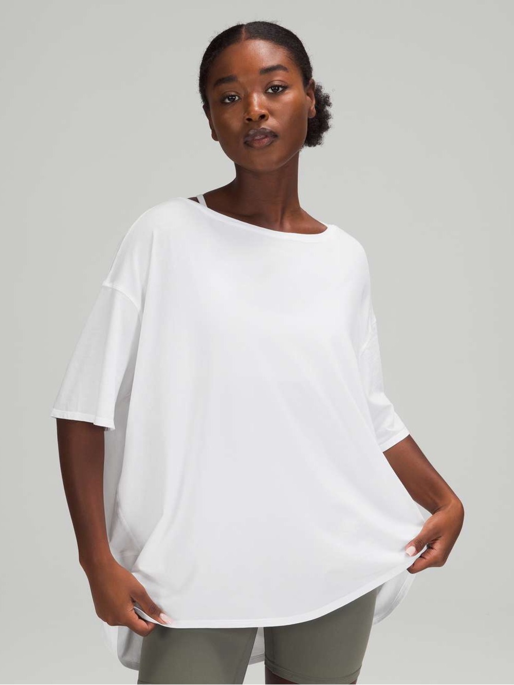 Lululemon Back in Action White Short Sleeve Top